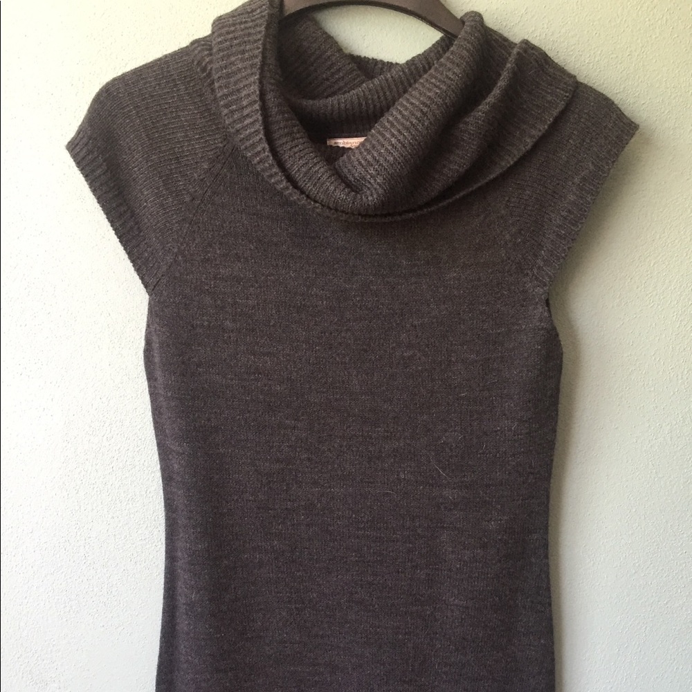 Ambiance Apparel Grey Sweater Dress